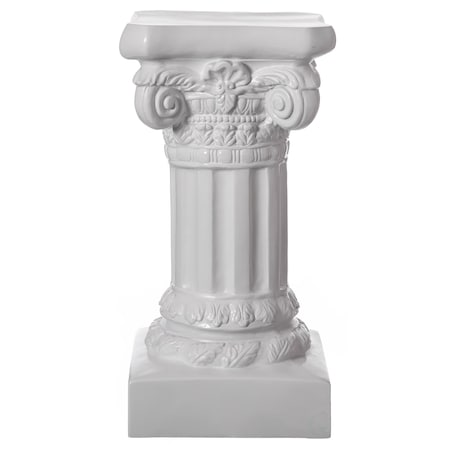 Uniquewise Fiberglass White Plinth Roman Column Ionic Piller Pedestal Vase Stand - Photography Props - 27 Inch QI004124-27